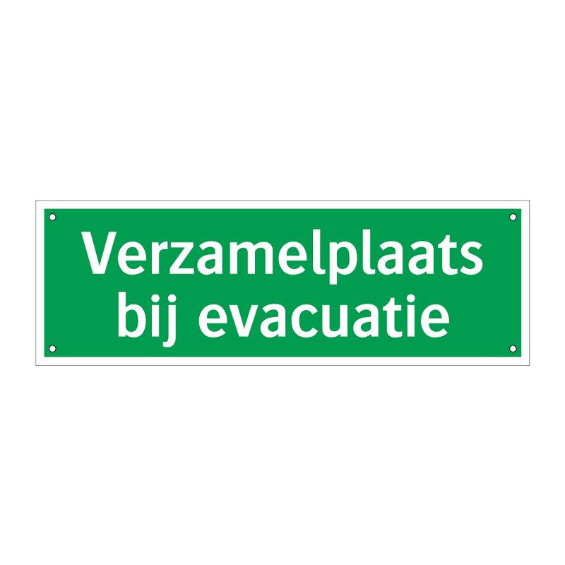 Verzamelplaats bij evacuatie & Verzamelplaats bij evacuatie & Verzamelplaats bij evacuatie