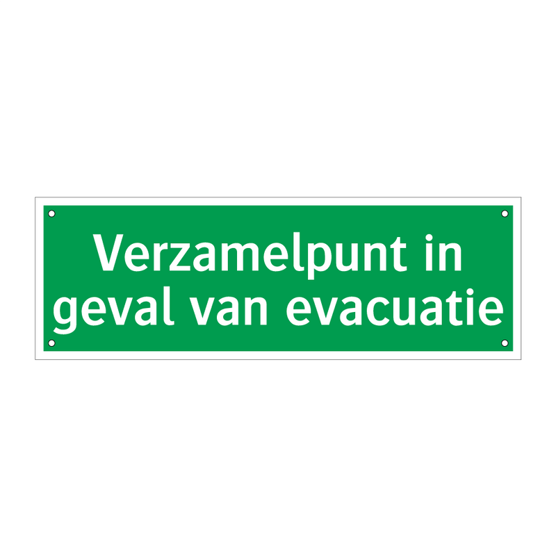 Verzamelpunt in geval van evacuatie & Verzamelpunt in geval van evacuatie