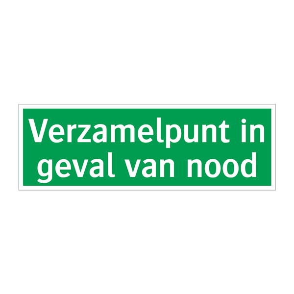 Verzamelpunt in geval van nood & Verzamelpunt in geval van nood & Verzamelpunt in geval van nood