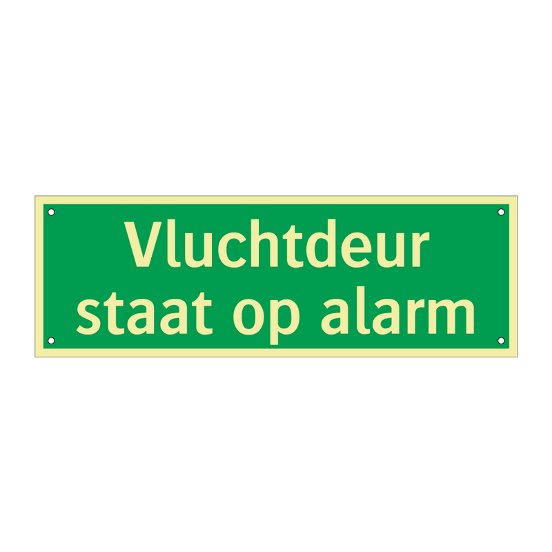 Vluchtdeur staat op alarm & Vluchtdeur staat op alarm & Vluchtdeur staat op alarm