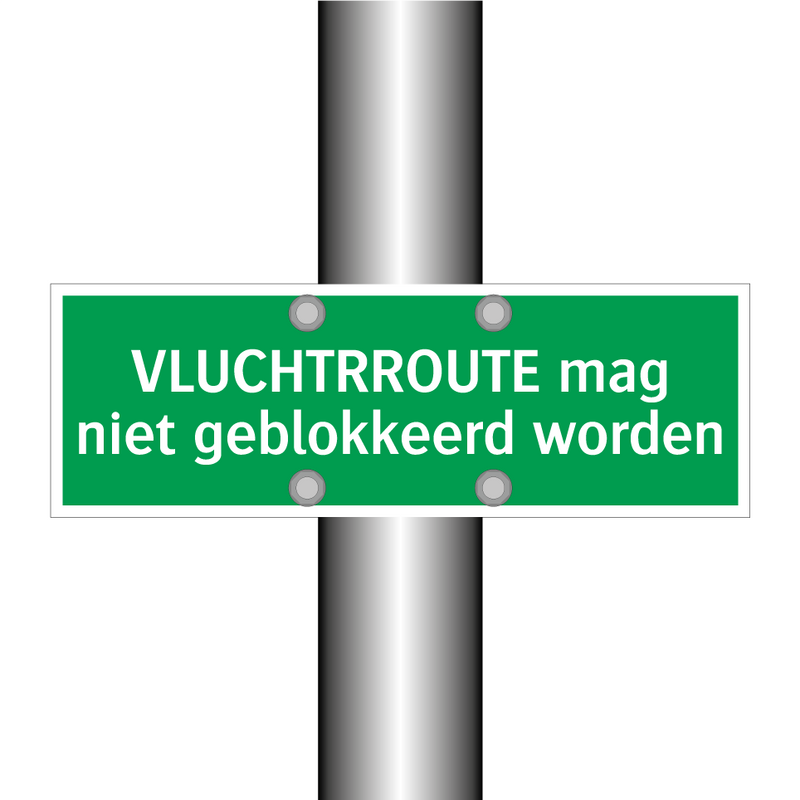 VLUCHTRROUTE mag niet geblokkeerd worden & VLUCHTRROUTE mag niet geblokkeerd worden