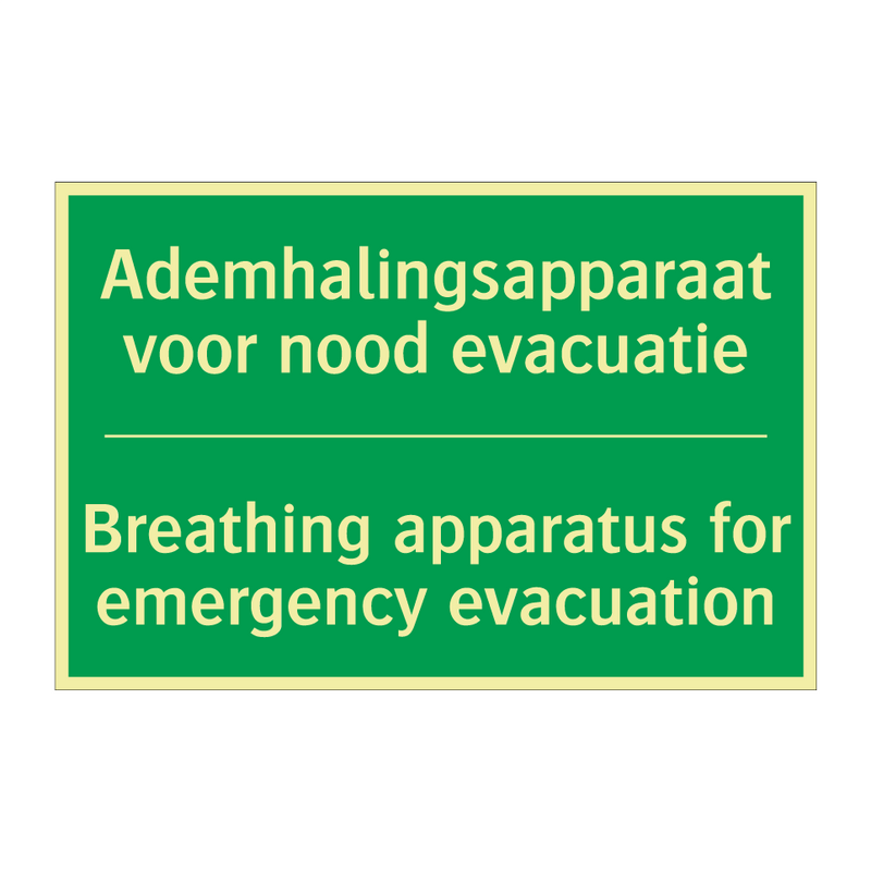 Ademhalingsapparaat voor nood /.../ - Breathing apparatus for emergency /.../