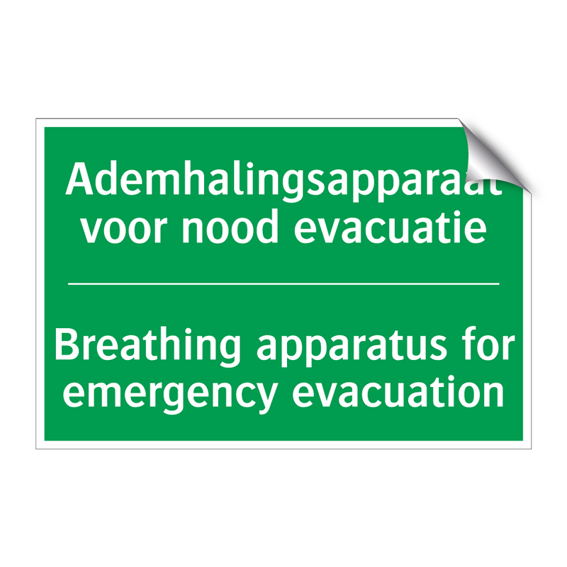 Ademhalingsapparaat voor nood /.../ - Breathing apparatus for emergency /.../