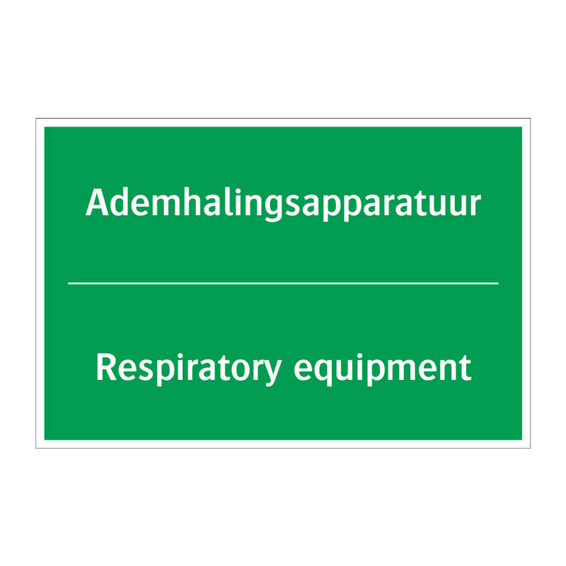 Ademhalingsapparatuur - Respiratory equipment & Ademhalingsapparatuur - Respiratory equipment