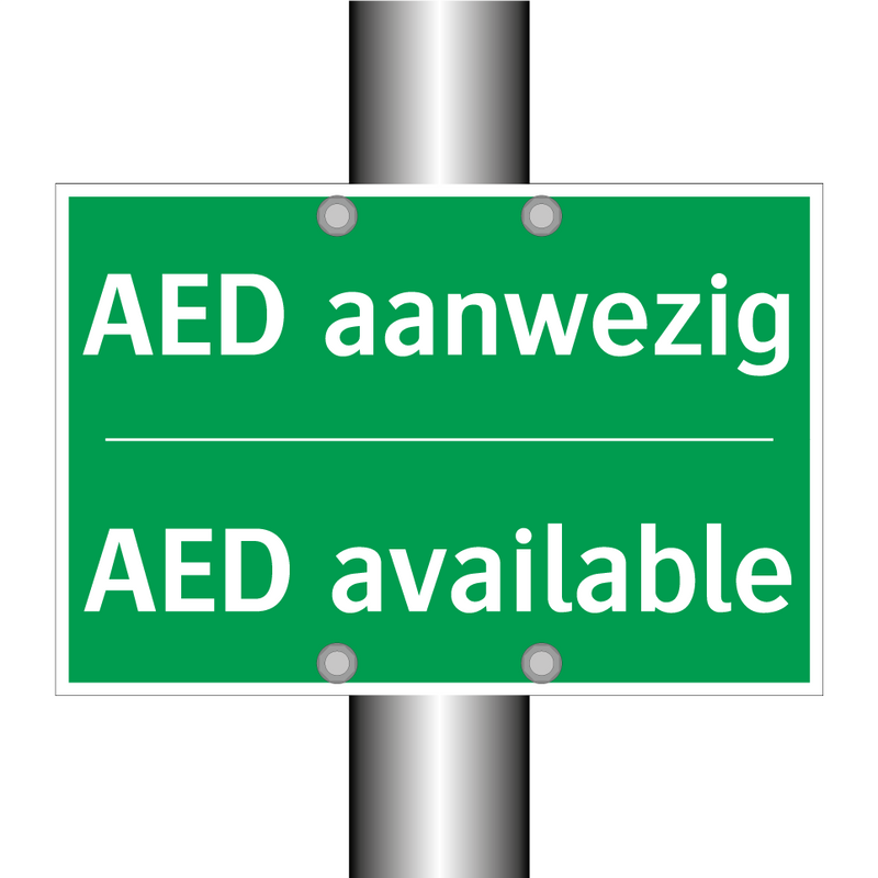 AED aanwezig - AED available & AED aanwezig - AED available & AED aanwezig - AED available