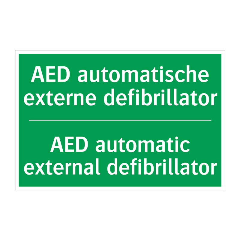 AED automatische externe defibrillator /.../ - AED automatic external defibrillator /.../