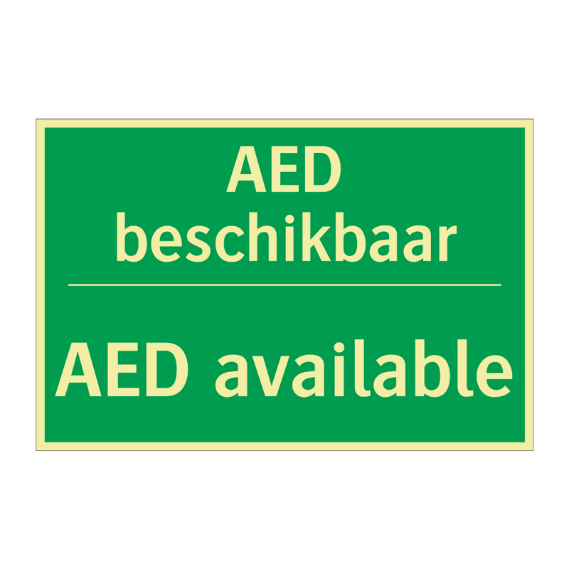 AED beschikbaar - AED available & AED beschikbaar - AED available & AED beschikbaar - AED available