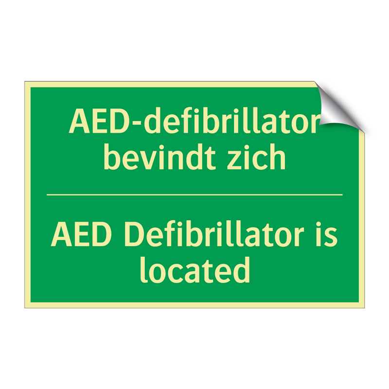 AED-defibrillator bevindt zich - AED Defibrillator is located /.../