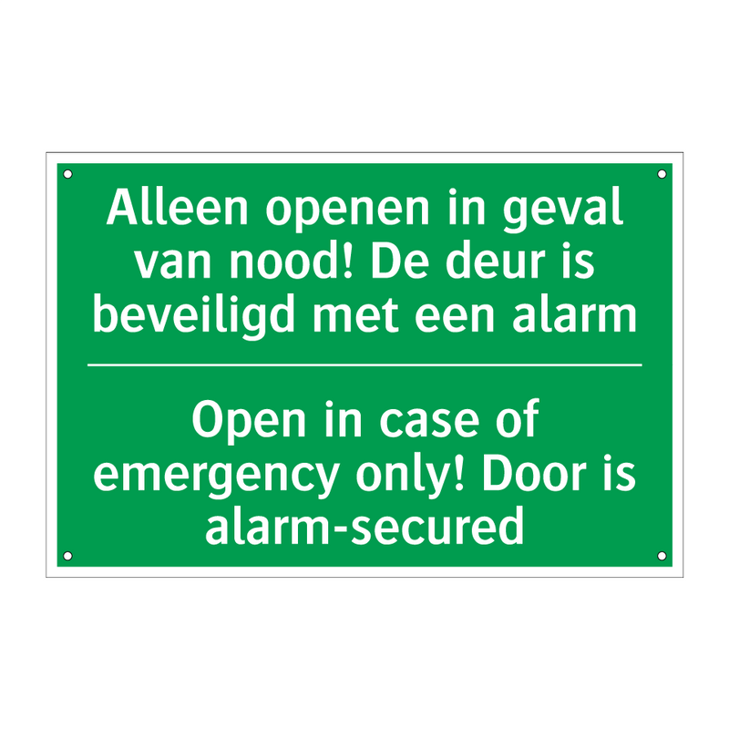 Alleen openen in geval van nood! /.../ - Open in case of emergency /.../