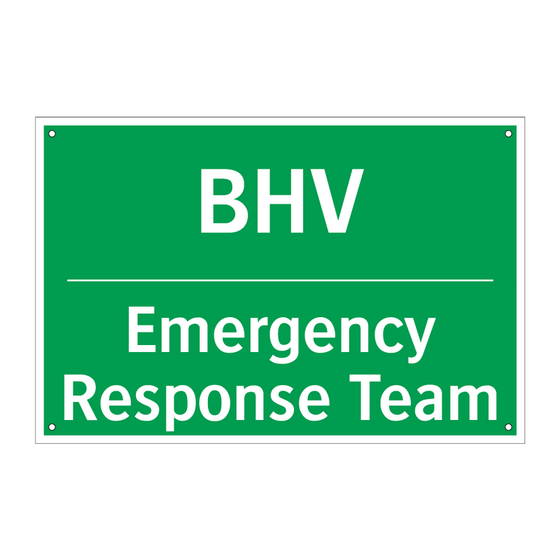 BHV - Emergency Response Team & BHV - Emergency Response Team & BHV - Emergency Response Team