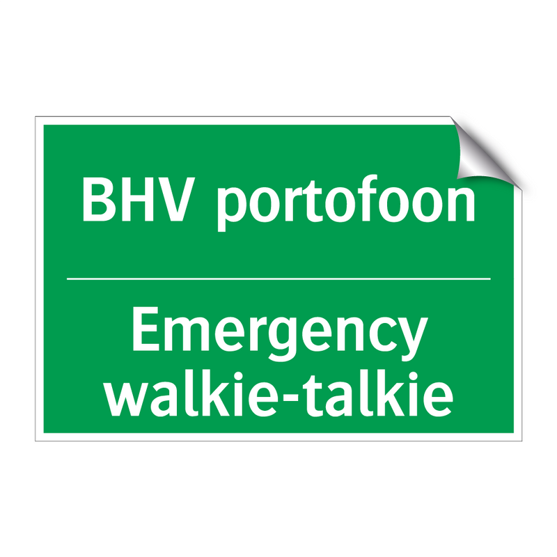 BHV portofoon - Emergency walkie-talkie & BHV portofoon - Emergency walkie-talkie