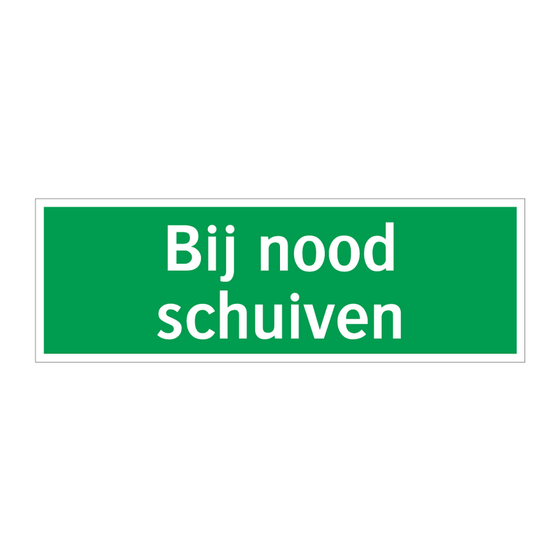 Bij nood schuiven & Bij nood schuiven & Bij nood schuiven & Bij nood schuiven & Bij nood schuiven