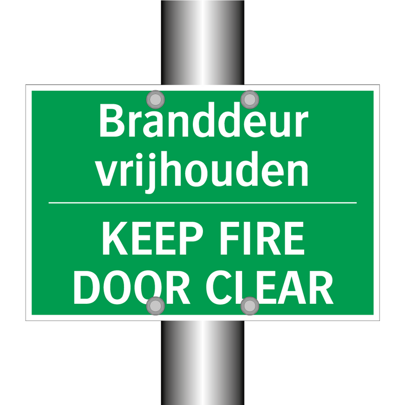 Branddeur vrijhouden - KEEP FIRE DOOR CLEAR & Branddeur vrijhouden - KEEP FIRE DOOR CLEAR