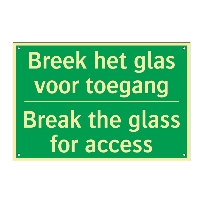 Breek het glas voor toegang - Break the glass for access /.../