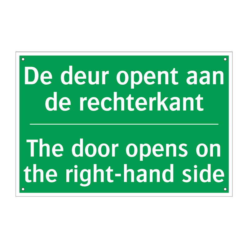 De deur opent aan de rechterkant /.../ - The door opens on the right-hand /.../