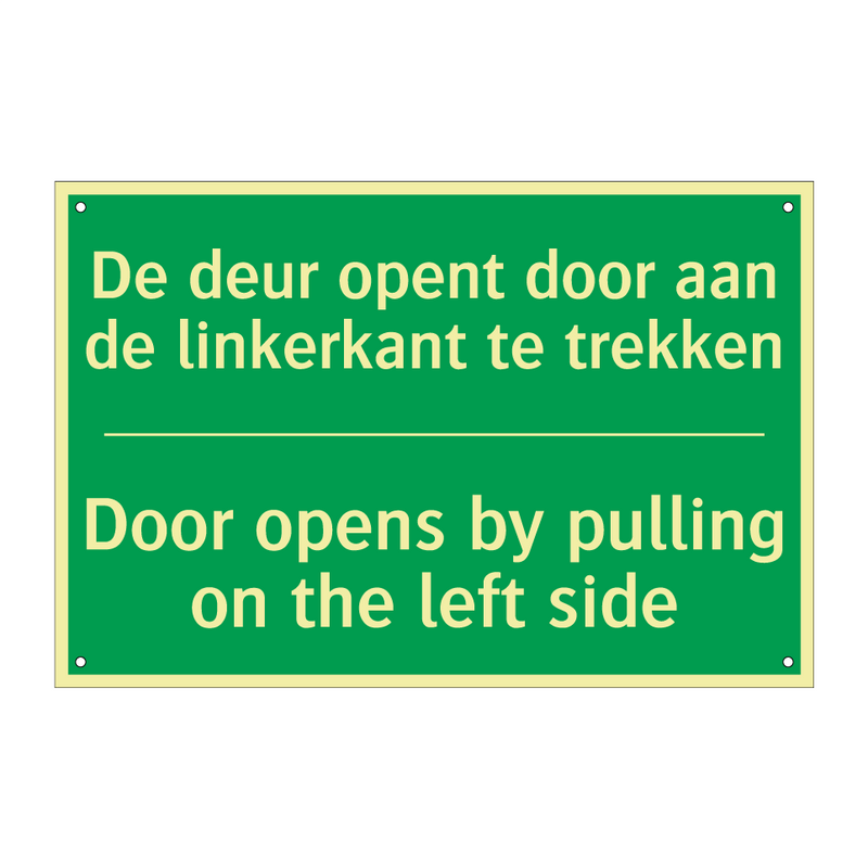 De deur opent door aan de linkerkant /.../ - Door opens by pulling on /.../