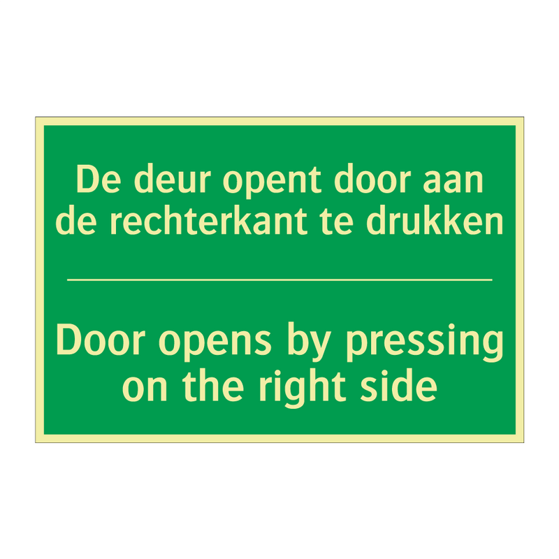 De deur opent door aan de rechterkant /.../ - Door opens by pressing on /.../