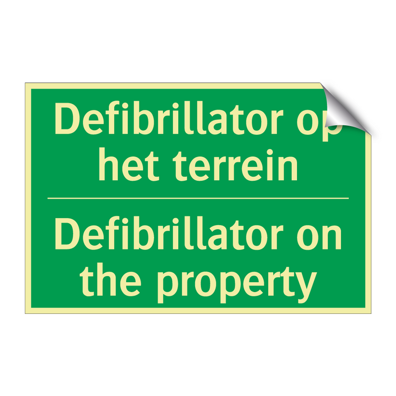 Defibrillator op het terrein - Defibrillator on the property /.../