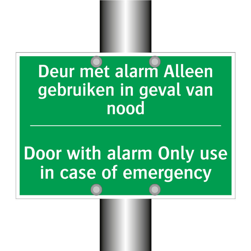 Deur met alarm Alleen gebruiken /.../ - Door with alarm Only use /.../