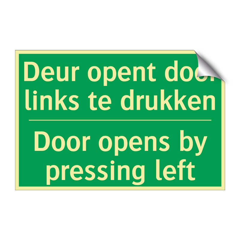 Deur opent door links te drukken /.../ - Door opens by pressing left /.../