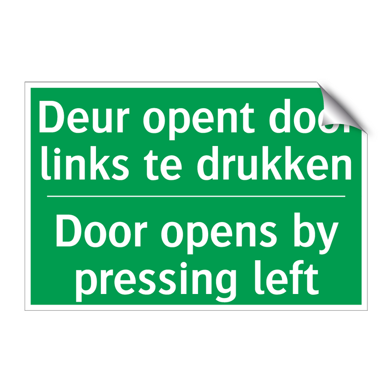 Deur opent door links te drukken /.../ - Door opens by pressing left /.../