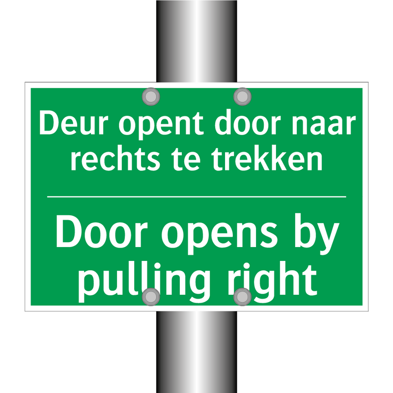 Deur opent door naar rechts te /.../ - Door opens by pulling right /.../