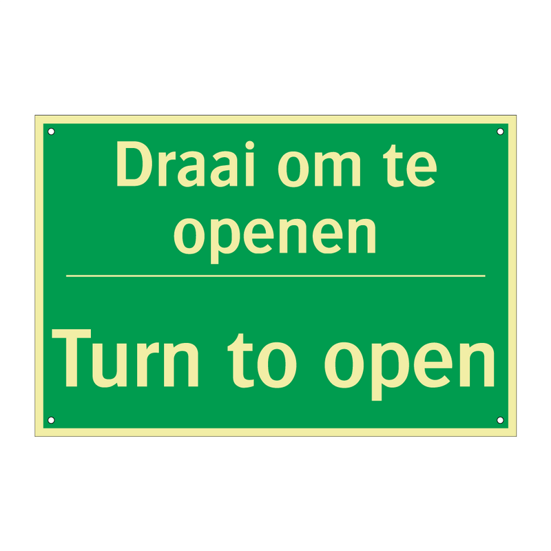 Draai om te openen - Turn to open & Draai om te openen - Turn to open