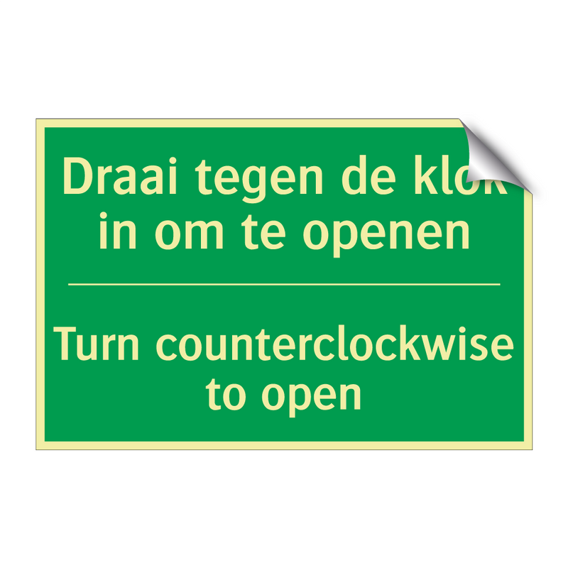 Draai tegen de klok in om te openen /.../ - Turn counterclockwise to /.../