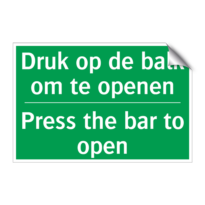 Druk op de balk om te openen - Press the bar to open