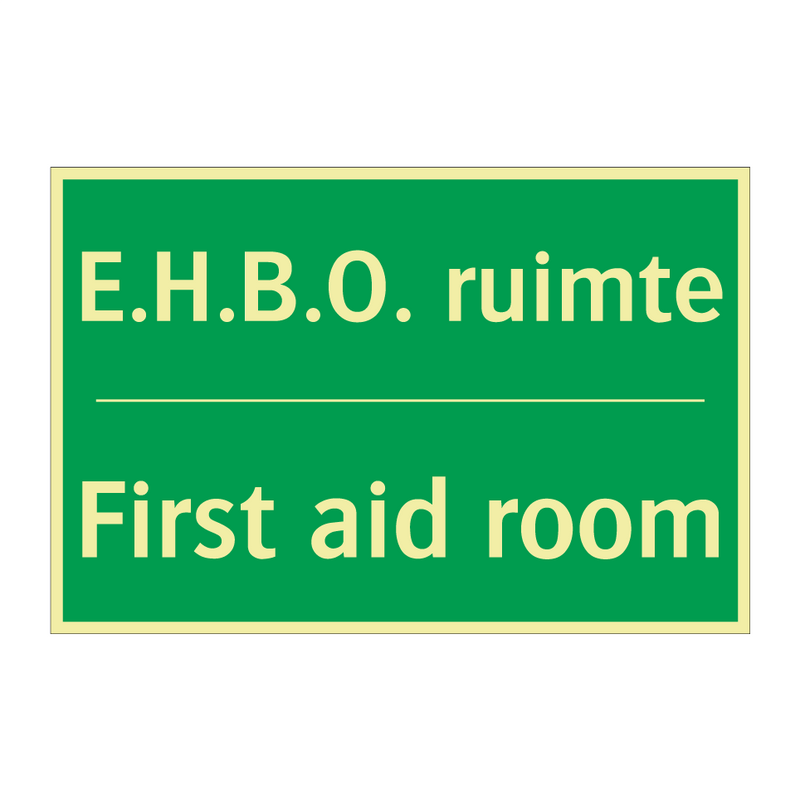 E.H.B.O. ruimte - First aid room & E.H.B.O. ruimte - First aid room