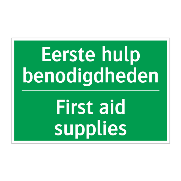 Eerste hulp benodigdheden - First aid supplies & Eerste hulp benodigdheden - First aid supplies