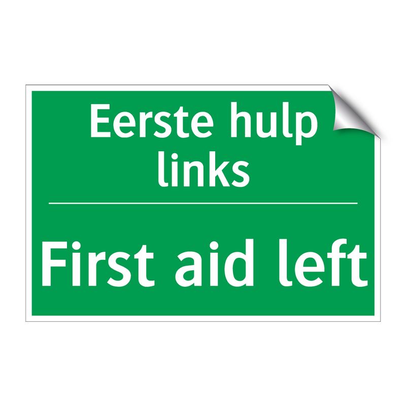 Eerste hulp links - First aid left & Eerste hulp links - First aid left