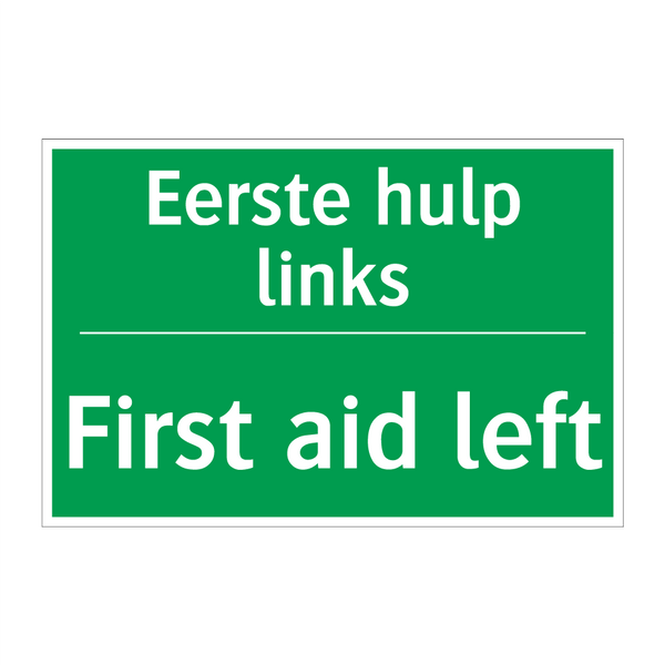 Eerste hulp links - First aid left & Eerste hulp links - First aid left