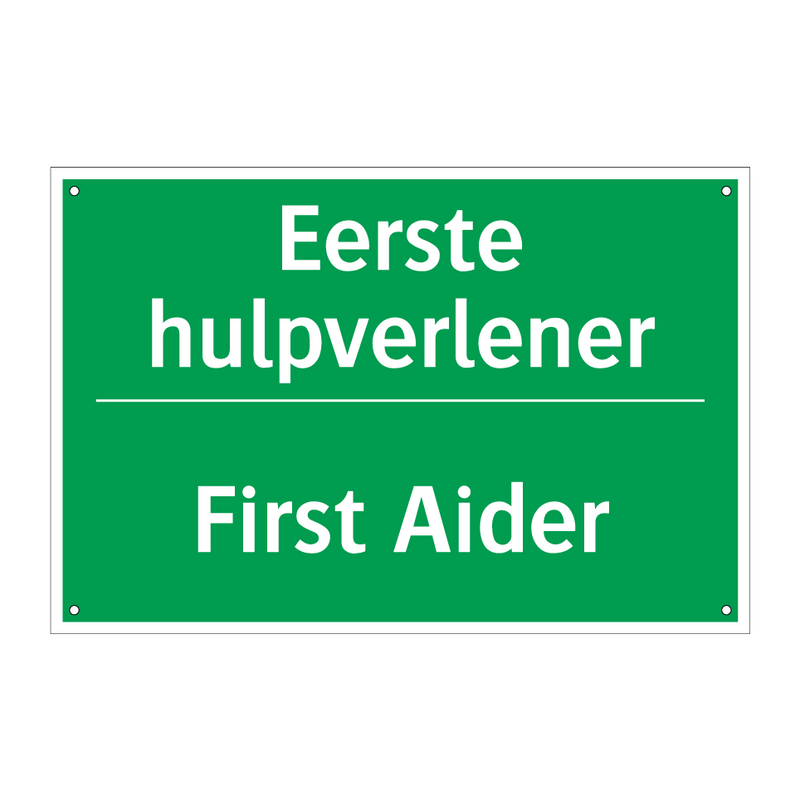 Eerste hulpverlener - First Aider & Eerste hulpverlener - First Aider