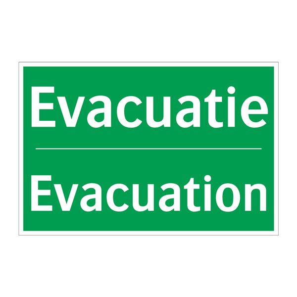 Evacuatie - Evacuation & Evacuatie - Evacuation & Evacuatie - Evacuation & Evacuatie - Evacuation