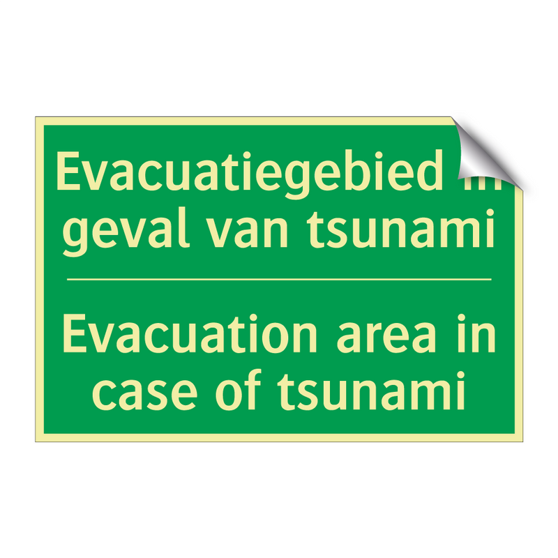 Evacuatiegebied in geval van tsunami /.../ - Evacuation area in case of /.../