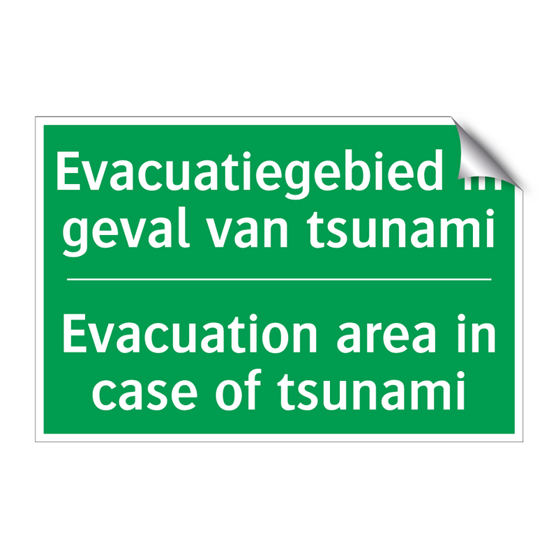 Evacuatiegebied in geval van tsunami /.../ - Evacuation area in case of /.../