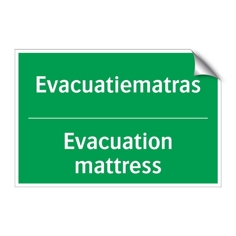 Evacuatiematras - Evacuation mattress & Evacuatiematras - Evacuation mattress