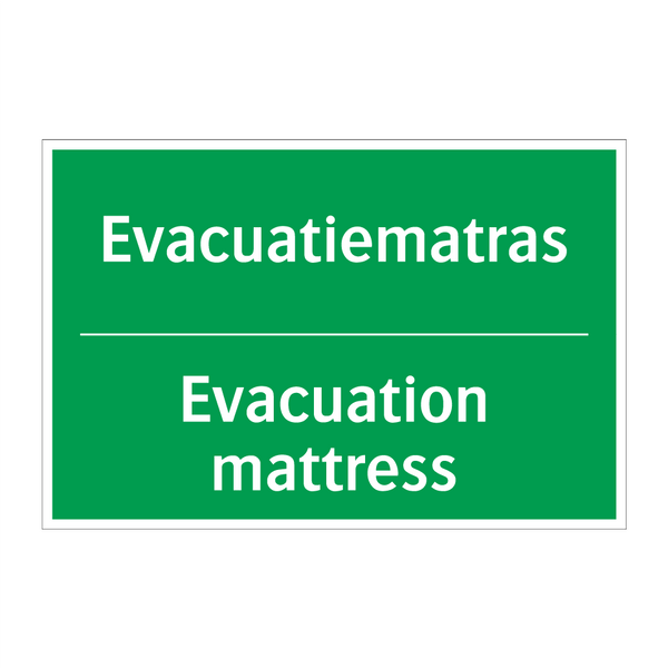 Evacuatiematras - Evacuation mattress & Evacuatiematras - Evacuation mattress