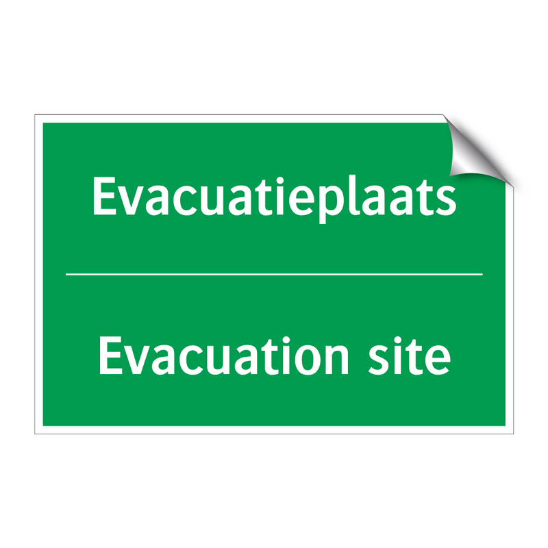 Evacuatieplaats - Evacuation site & Evacuatieplaats - Evacuation site