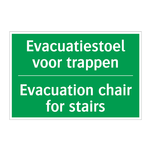 Evacuatiestoel voor trappen - Evacuation chair for stairs /.../