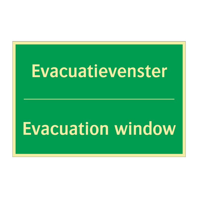 Evacuatievenster - Evacuation window & Evacuatievenster - Evacuation window