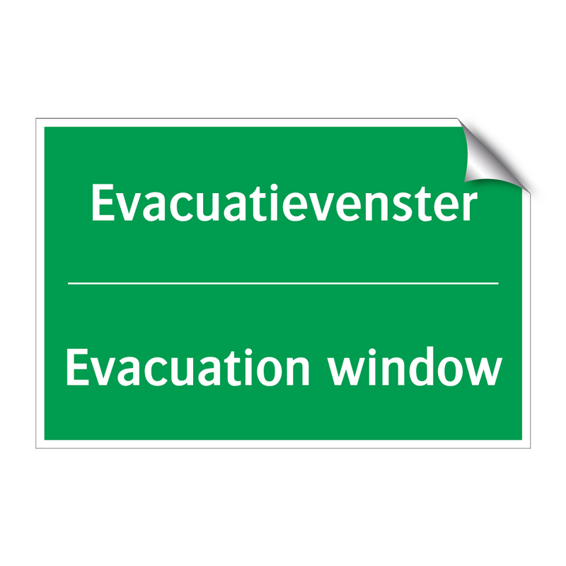 Evacuatievenster - Evacuation window & Evacuatievenster - Evacuation window