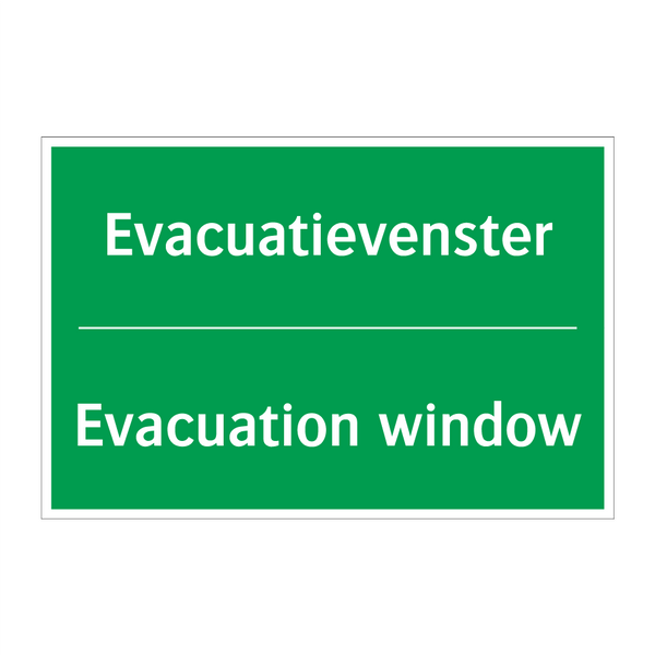 Evacuatievenster - Evacuation window & Evacuatievenster - Evacuation window