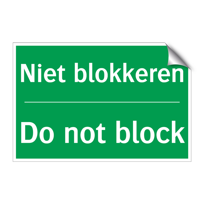 Niet blokkeren - Do not block & Niet blokkeren - Do not block & Niet blokkeren - Do not block