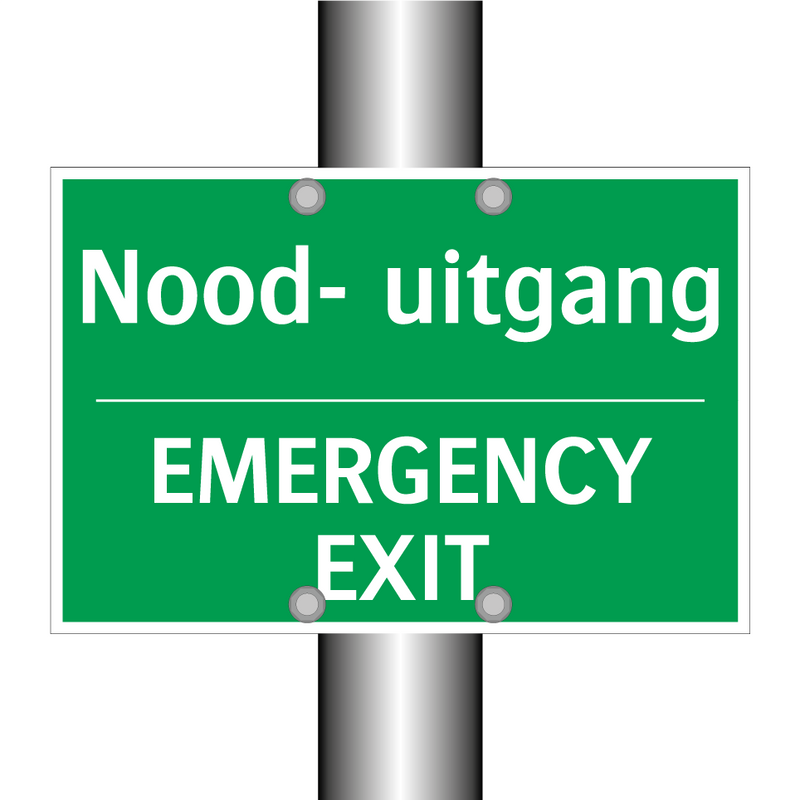 Nood- uitgang - EMERGENCY EXIT & Nood- uitgang - EMERGENCY EXIT & Nood- uitgang - EMERGENCY EXIT