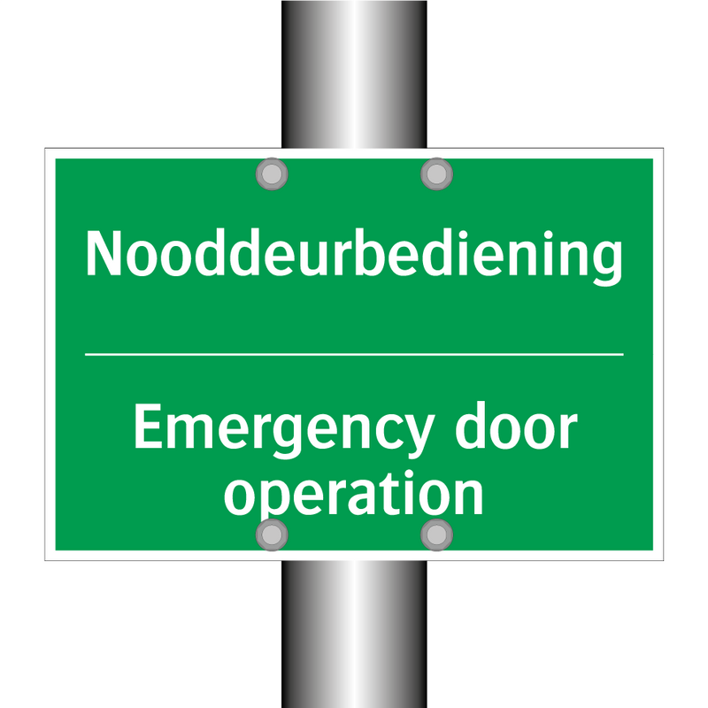 Nooddeurbediening - Emergency door operation & Nooddeurbediening - Emergency door operation