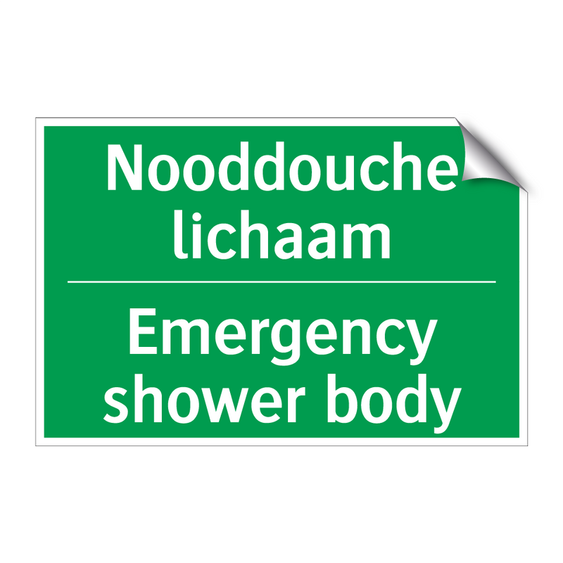 Nooddouche lichaam - Emergency shower body & Nooddouche lichaam - Emergency shower body