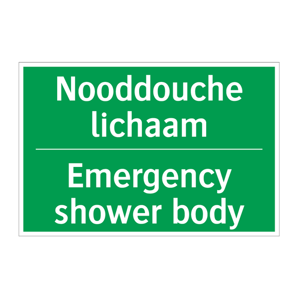 Nooddouche lichaam - Emergency shower body & Nooddouche lichaam - Emergency shower body