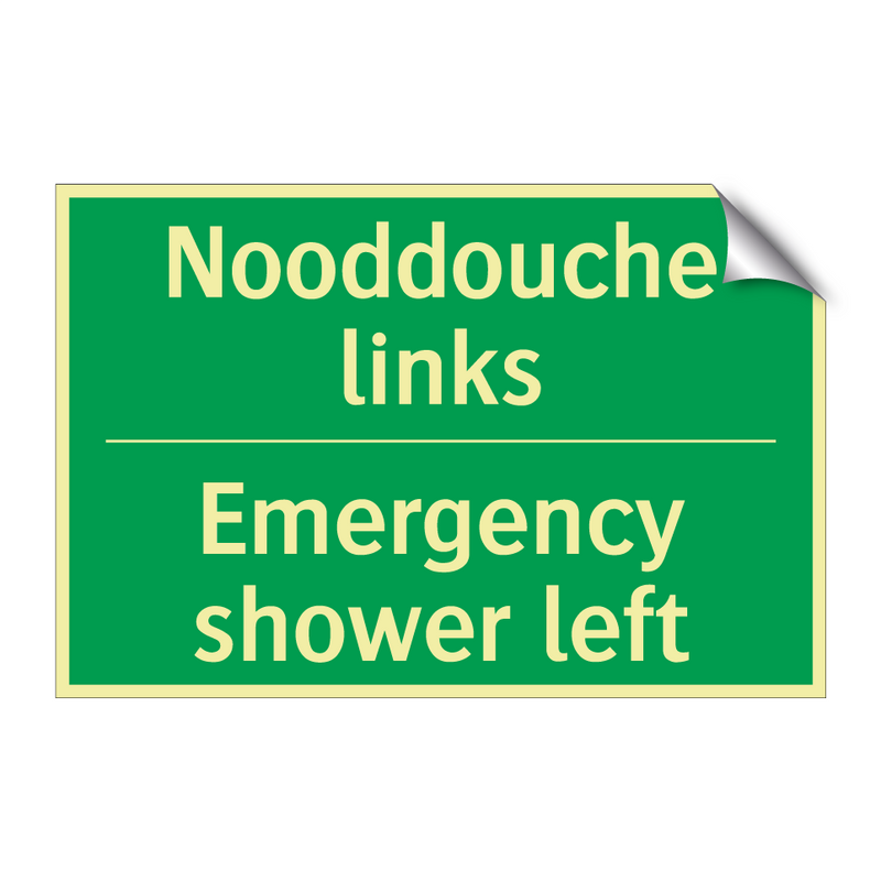 Nooddouche links - Emergency shower left & Nooddouche links - Emergency shower left